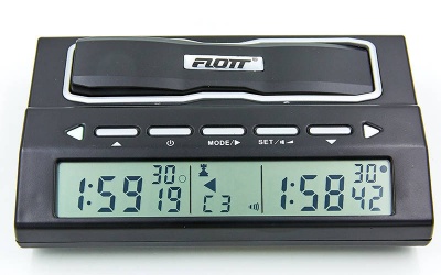 Часы шахматные электронные FLOTT F908 пластик