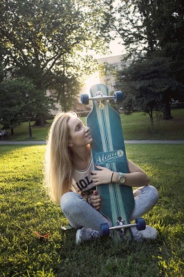 Лонгборд Atom 39″ Drop Kick Blue