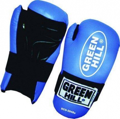Перчатки Кикбоксинг "SEMI CONTACT" Green Hill (синий)