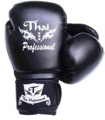 Боксерские перчатки Thai Professional BG3 Black