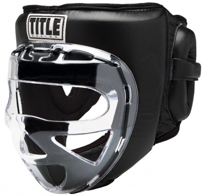 Боксерский шлем Title Faceshield No-Contact Headgear Black
