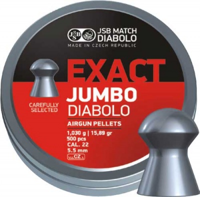 Пули JSB Diabolo Exact Jumbo (1.03 г, кал. 5.5 мм) 500 шт