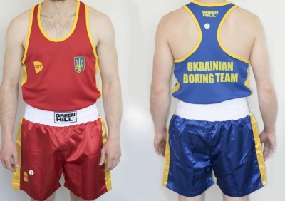 Шорты боксерские "OLYMPIC" Green Hill красный