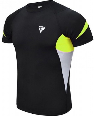 Рашгард с коротким рукавом RDX Lycra (зеленый)