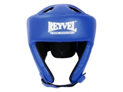 Боксерский шлем Reyvel 2L (винил) синий
