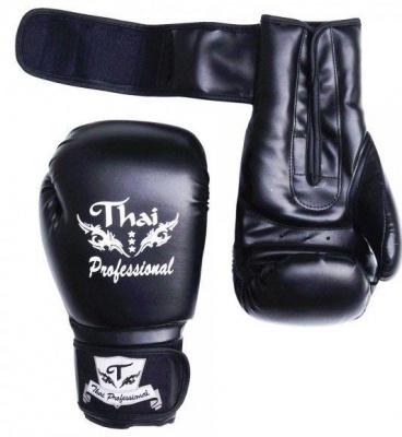 Боксерские перчатки Thai Professional BG3 Black