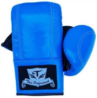 Перчатки снарядные Thai Professional BG6 Blue кожа
