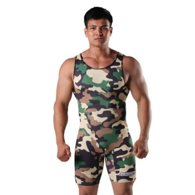 Трико борцовское мужское Berserk Wrestling camo green