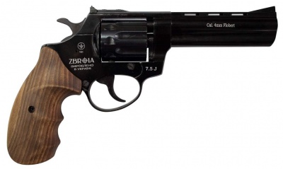 Револьвер флобера ZBROIA PROFI-4.5" (чёрный / дерево)