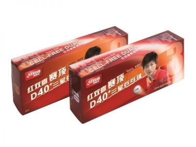 Мячи DHS 3*** D40+ Plastic (коробка 10 шт.)