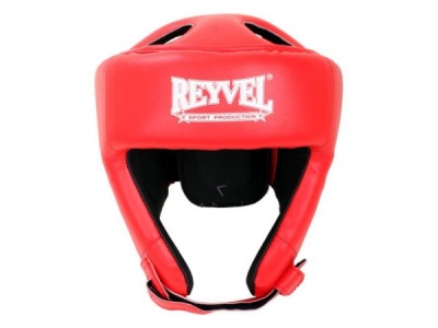 Боксерский шлем Reyvel 2L (винил) красный