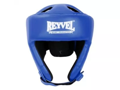 Боксерский шлем Reyvel 2L (винил) синий