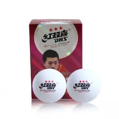 Мячи DHS 3*** 40+ Plastic (коробка 6 шт.)
