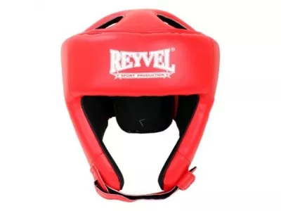 Боксерский шлем Reyvel 2L (винил) красный